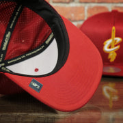 maroon under visor on the Cleveland Cavaliers Maroon Mesh Jersey Snapback Hat