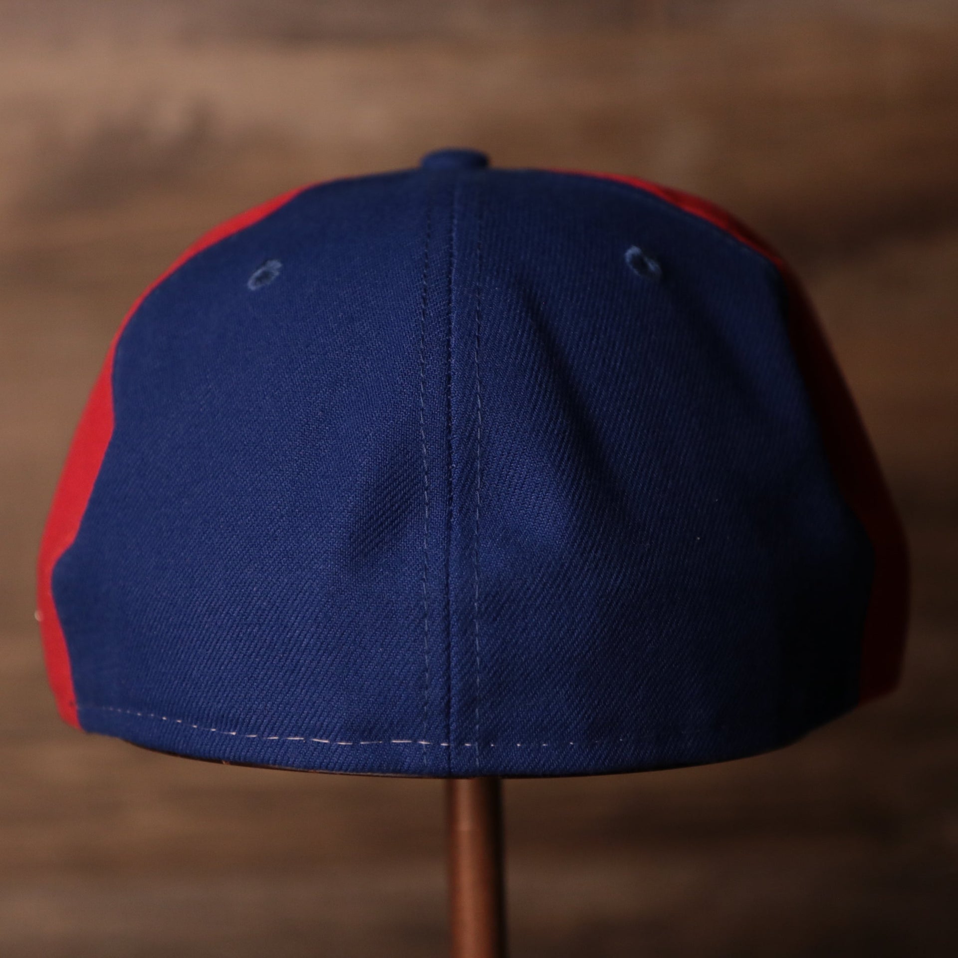 The back side of this Montreal Expos 59fifty by New Era is all blue.