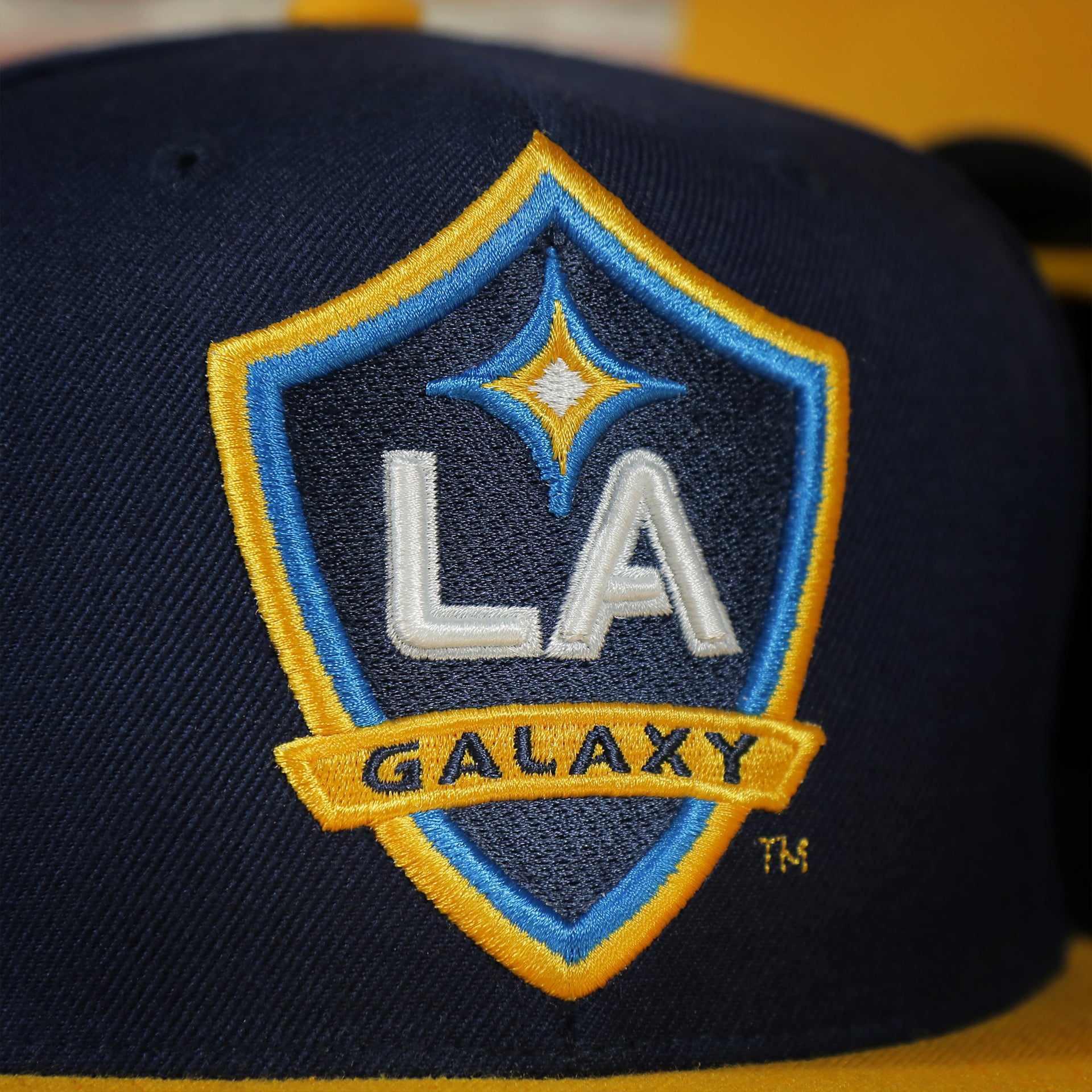 galaxy logo on the Los Angeles Galaxy Two Tone Snapback Hat