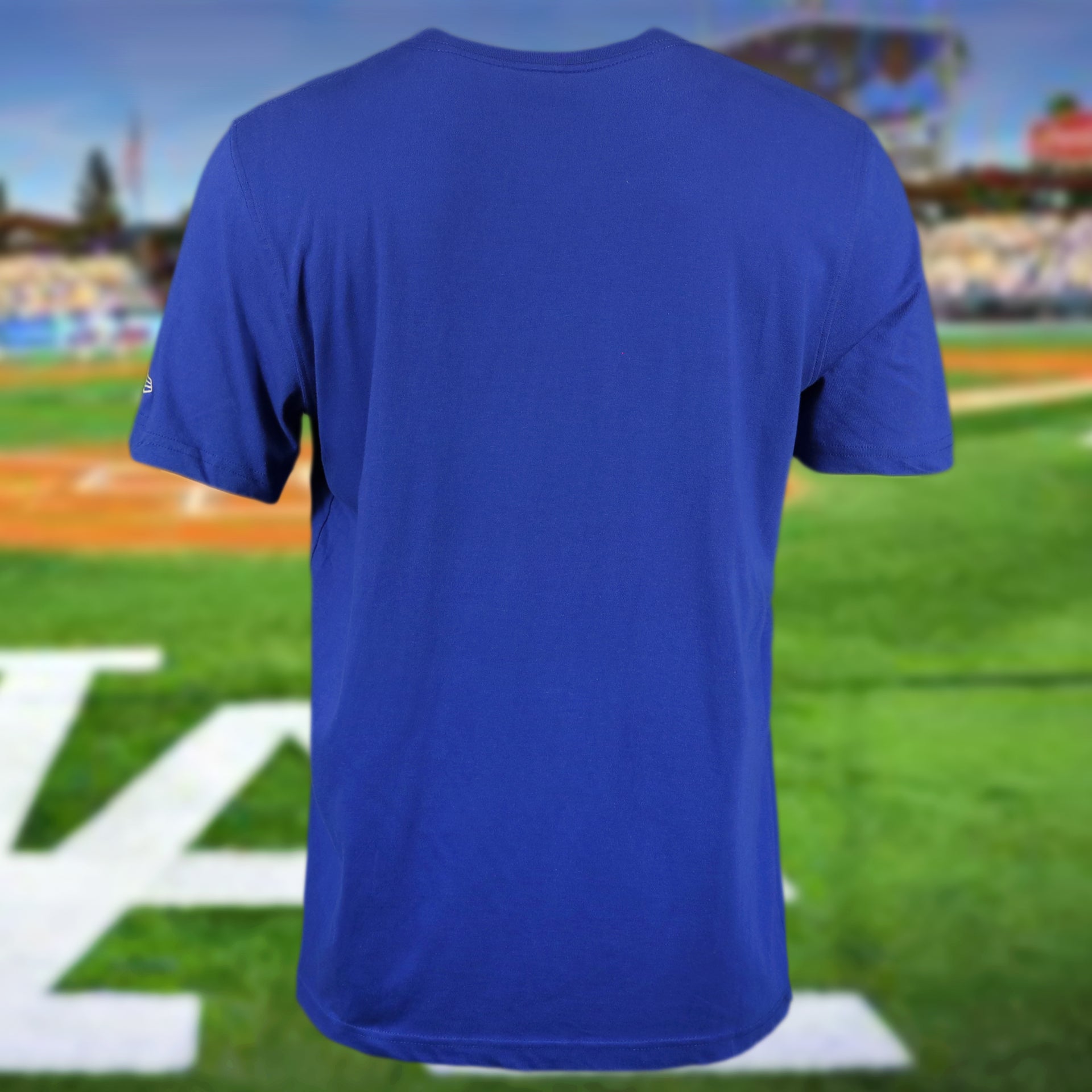 back side of the Los Angeles Dodgers "City Cluster" 59Fifty Fitted Matching Royal T-Shirt