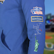 wearers left of the New York Mets "City Transit" 59Fifty Fitted Matching Royal Pullover Hoodie