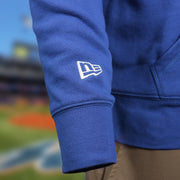 new era logo on the New York Mets "City Cluster" 59Fifty Fitted Matching Royal Pullover Hoodie