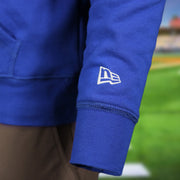 new era logo on the Los Angeles Dodgers "City Transit" 59Fifty Fitted Matching Royal Pullover Hoodie