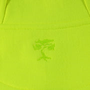 bonsai tree logo on the Frozen Yellow Unbasic Fleece Stash Pocket Sunset Park Tapered Zipper Hoodie | Fleece Neon Yellow Hoodie