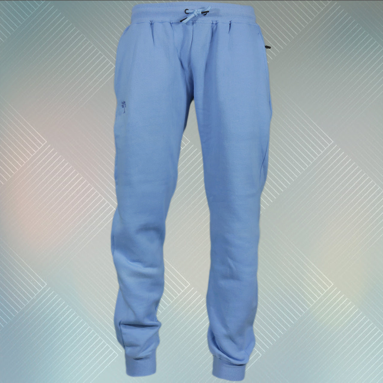 Powder Blue Unbasic Fleece Stash Pocket Sunset Park Tapered Jogger Pants | Fleece Light Blue Sweatpants