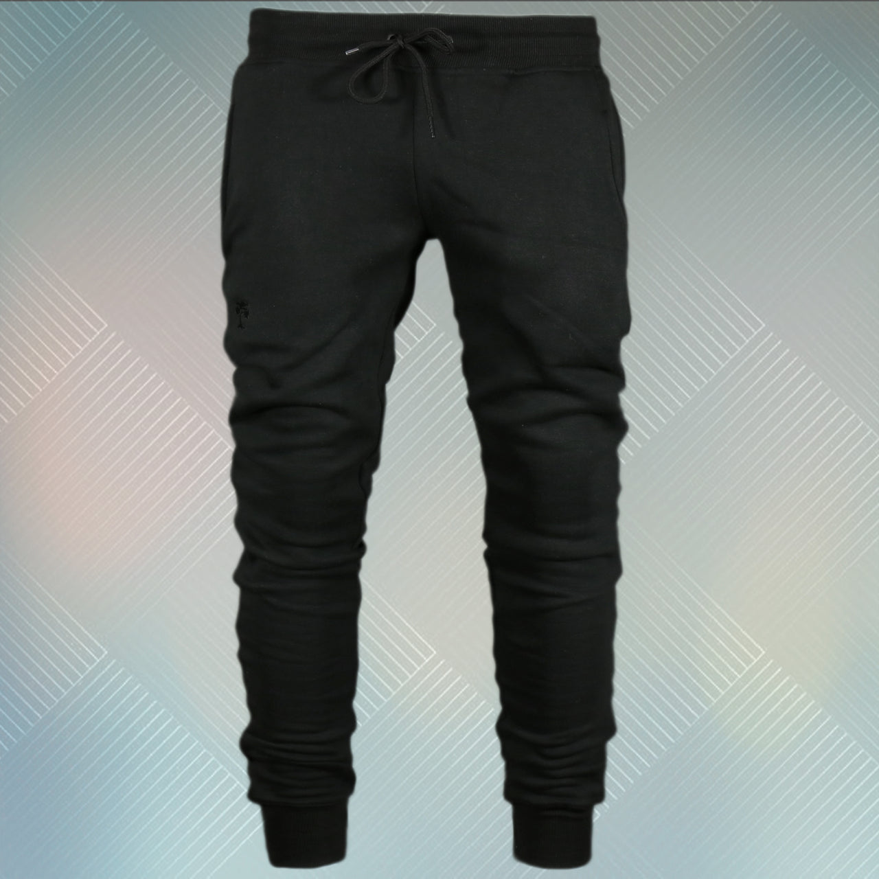 Jet Black Unbasic Fleece Stash Pocket Sunset Park Tapered Jogger Pants | Fleece Black Sweatpants