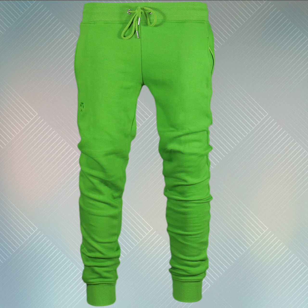 Lime Green Unbasic Fleece Stash Pocket Sunset Park Tapered Jogger Pants | Fleece Lime Green Sweatpants