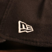 new era logo on the Philadelphia Phillies Core Classic Black logo on White Trim | Black 9Twenty Dad Hat