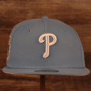 Philadelphia Phillies 1996 All Star Game Icy Blue Pink Bottom Side Patch 59Fifty Fitted Cap