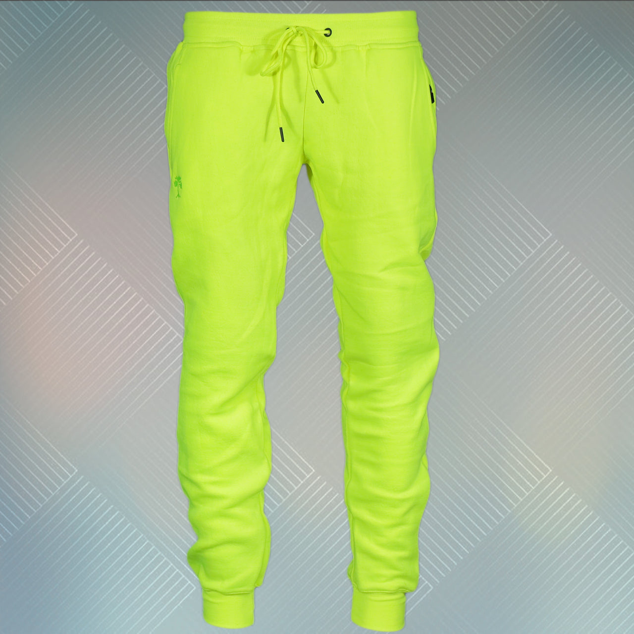 Frozen Yellow Unbasic Fleece Stash Pocket Sunset Park Tapered Jogger Pants | Fleece Neon Yellow Sweatpants
