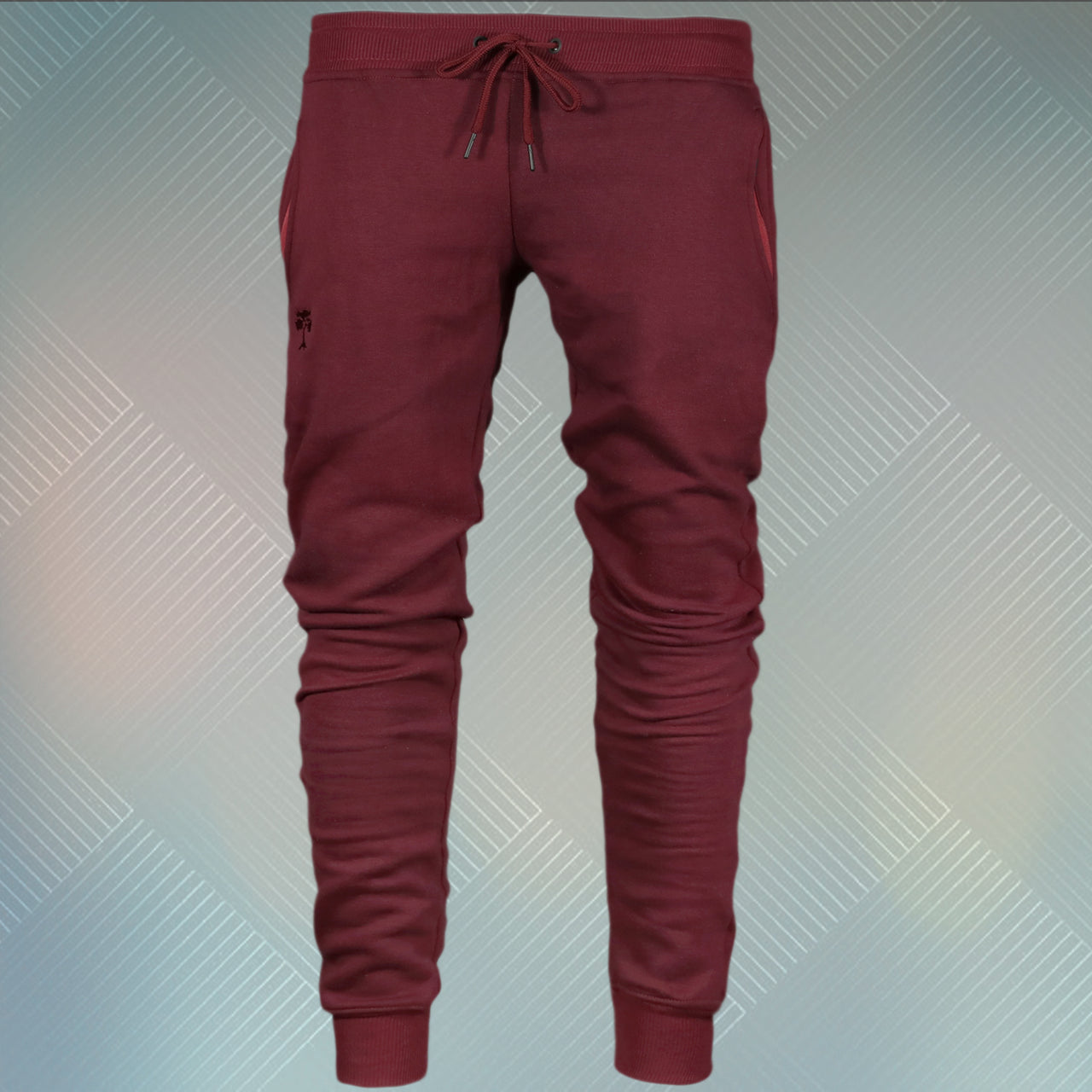 Maroon Unbasic Fleece Stash Pocket Sunset Park Tapered Jogger Pants | Fleece Dark Red Sweatpants