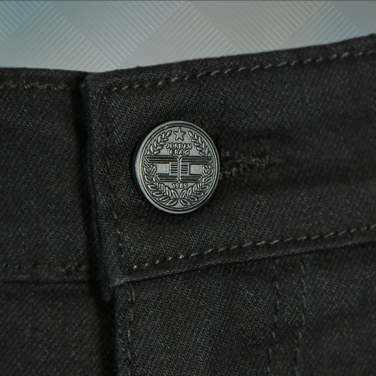 button on the front of the Men’s Jordan Craig Inseam Streetwear Fashion Shorts | Jordan Craig Black