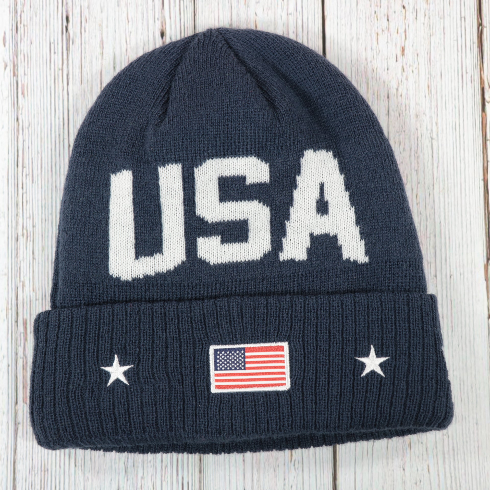 Team USA Olympic USA Flag Cuffed Winter Beanie | Navy Blue Winter Beanie