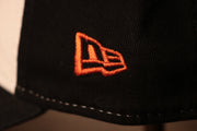 The new era logo is orange Marlins Dad Hat | Miami Marlins Retro Baseball Cap
