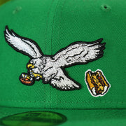 throwback eagles logo on the Philadelphia Eagles 1997 Pro Bowl Grey Underbrim All Over Embroidered 5950 Cap | Kelly
