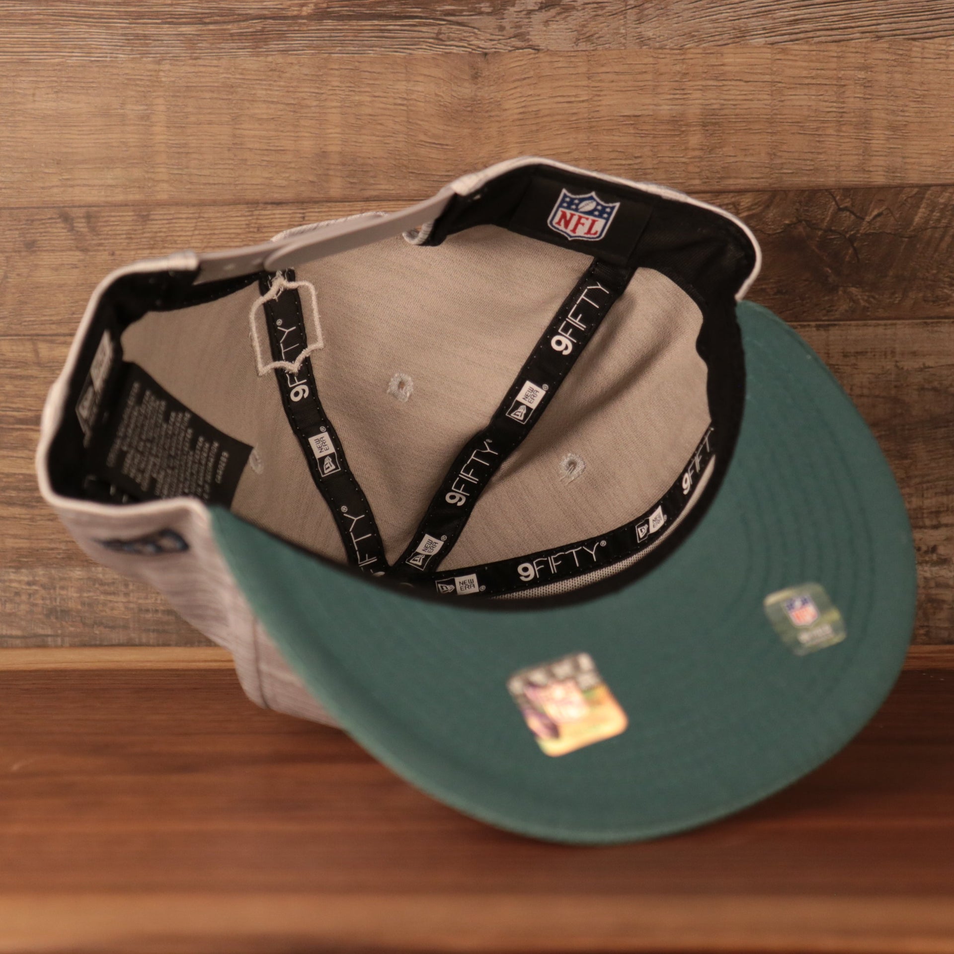 The NFL patch inside the 2021 nfl training snapback hat.