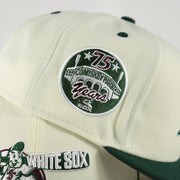 Side patch of the Chicago White Sox Cooperstown 75 Years Side Patch Maroon UV 59Fifty Fitted Cap | Vintage Christmas Movie Pack