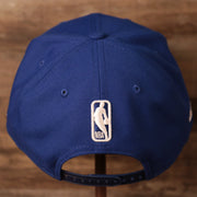 back of the Philadelphia 76ers 2021 NBA Playoffs Royal Blue 9Fifty Gray Bottom Snapback Hat