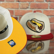 Yellow under visor on the Lehigh Valley Iron Pigs Cheesesteak Without Onions Yellow UV Plain Jane 59Fifty Fitted Cap | Cap Swag Exclusive