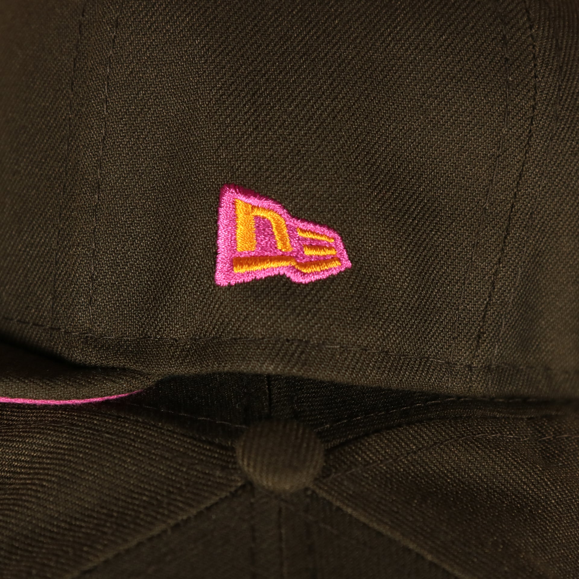 new era logo on the Cooperstown Boston Red Sox Coffee Shop 1946 All Star Game Fenway Park Side Patch 59Fifty Fitted Cap | Donut Pack Walnut 59Fifty