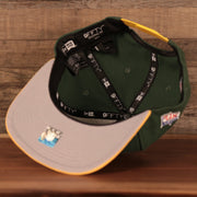 Gray under visor of the Green Bay Packers 1968-1979 Throwback Logo Vintage NFL 9Fifty Snapback Hat