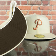 brown under visor on the Philadelphia Phillies Cooperstown 1952 All Star Game Side Patch Walnut UV 59Fifty Fitted Cap | "Milk With Coffee" Hoagie Pack