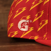 gatorade logo on the Kansas City Chiefs x Gatorade Red 9Fifty Yellow Bottom Snapback