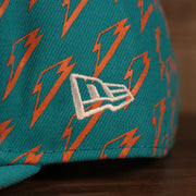 new era logo on the Miami Dolphins x Gatorade Red 9Fifty Grey Bottom Snapback
