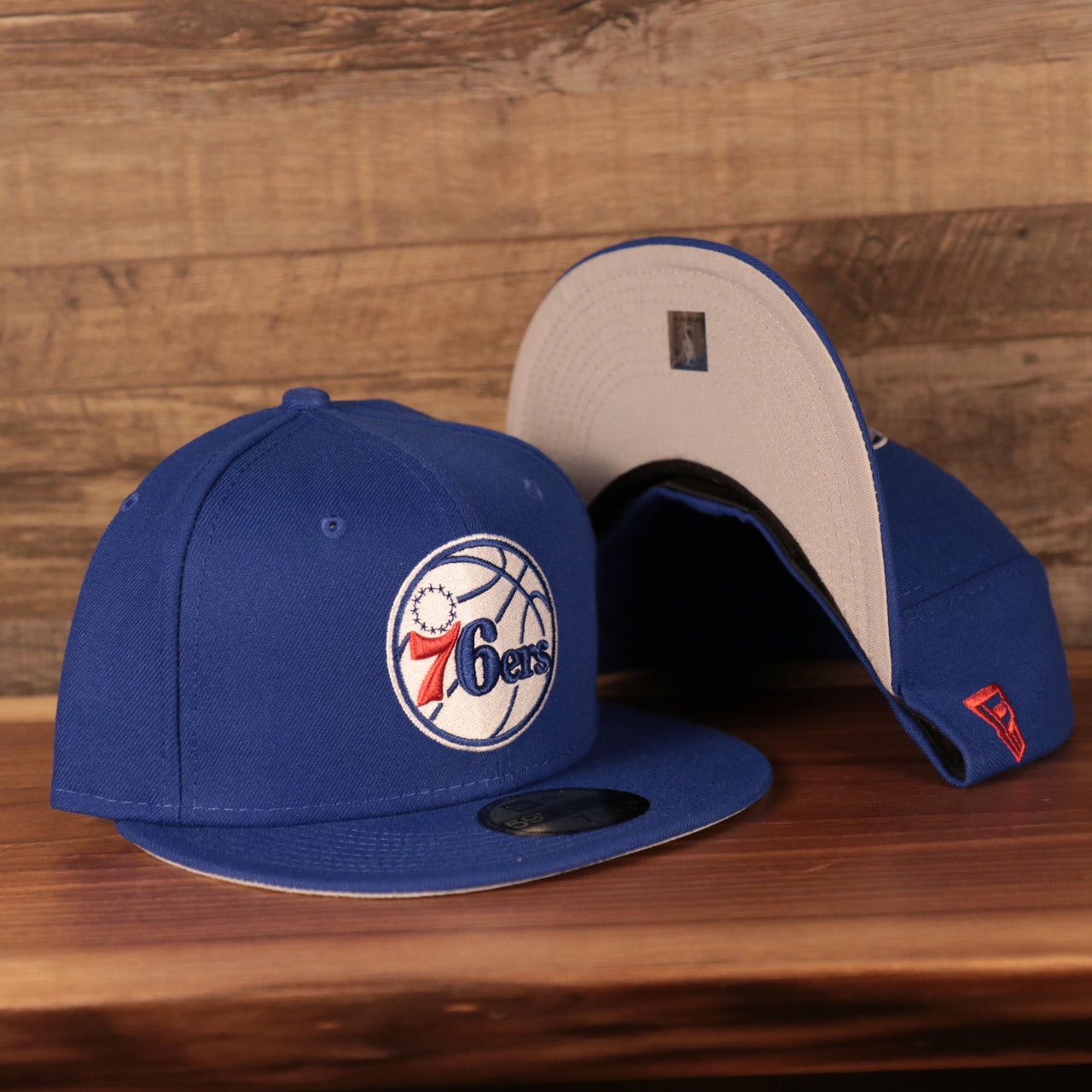 Philadelphia 76ers Grey Bottom | Royal Blue 59Fifty Fitted Cap