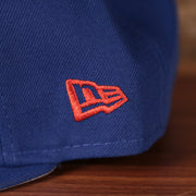 new era logo on the Philadelphia 76ers Grey Bottom | Royal Blue 59Fifty Fitted Cap