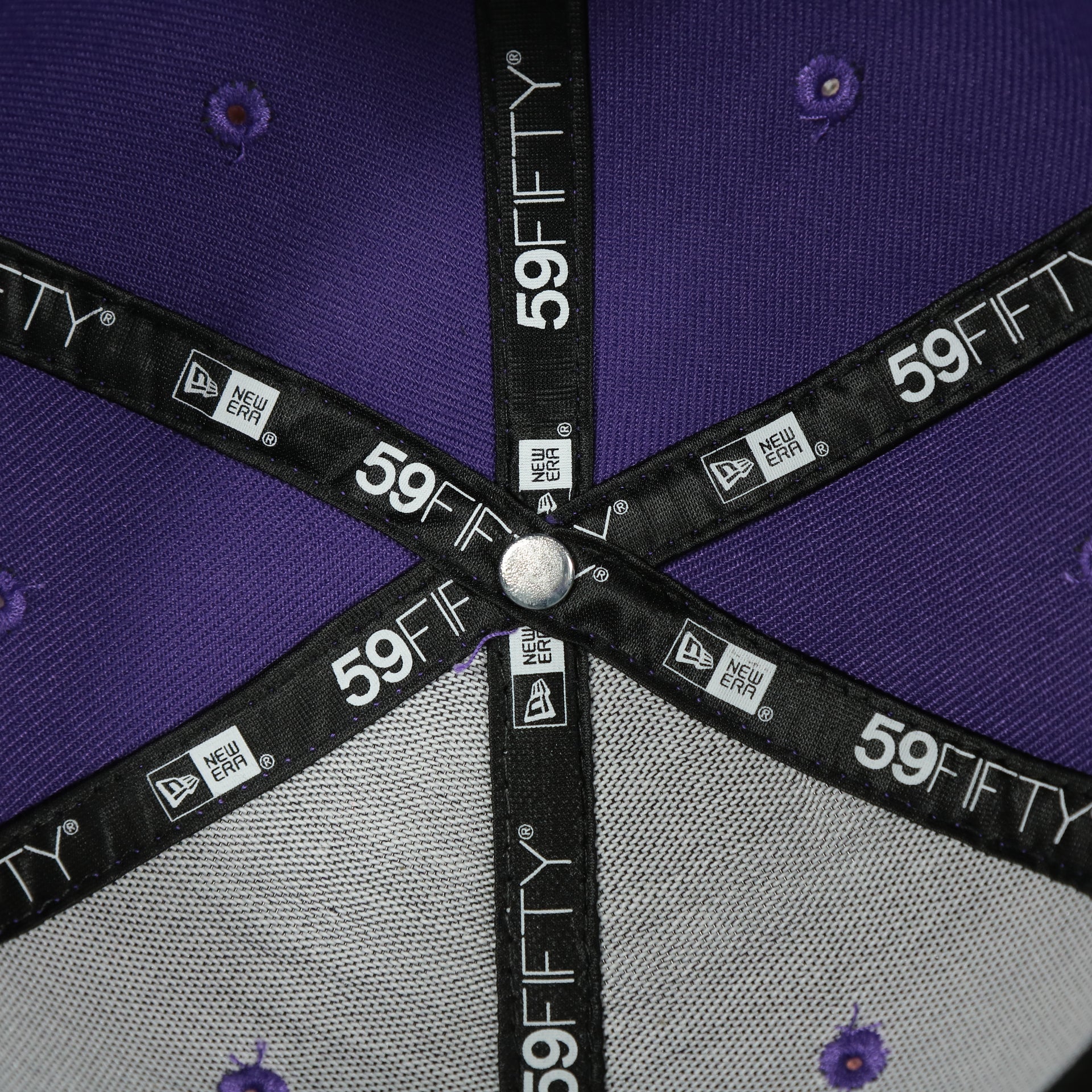 Tampa Bay Devil Rays 1998 Inaugural Season Side Patch Purple 59Fifty Green Bottom Fitted Cap | Donatello Pack