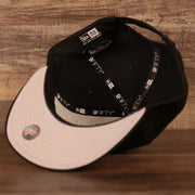 Grey undervisor of the Philadelphia Phillies Black on Black Tonal Grey Bottom 9Fifty Snapback Hat