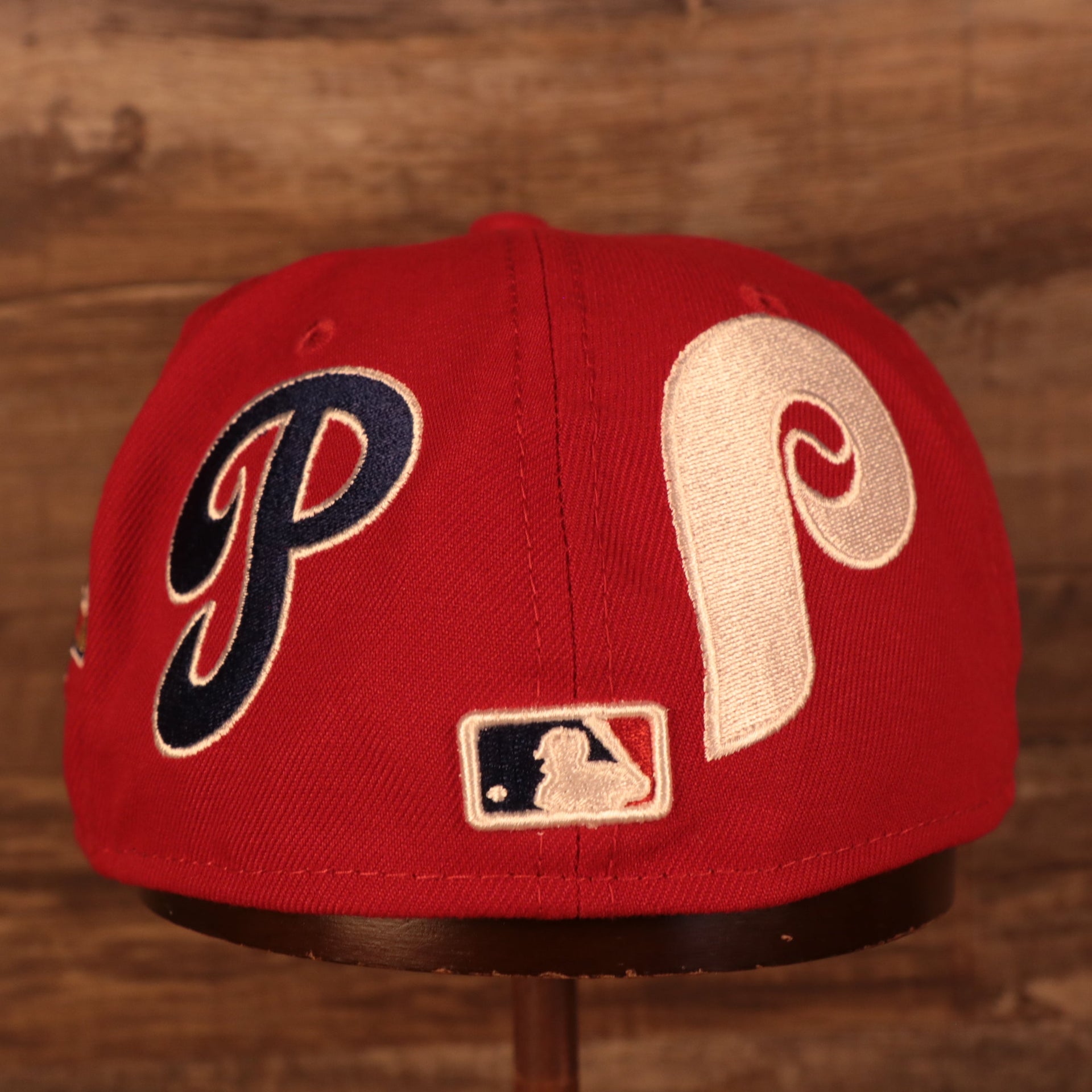 Back of the Philadelphia Phillies "Patch Pride" All Over Gray Bottom Side Patch 59Fifty Fitted Cap