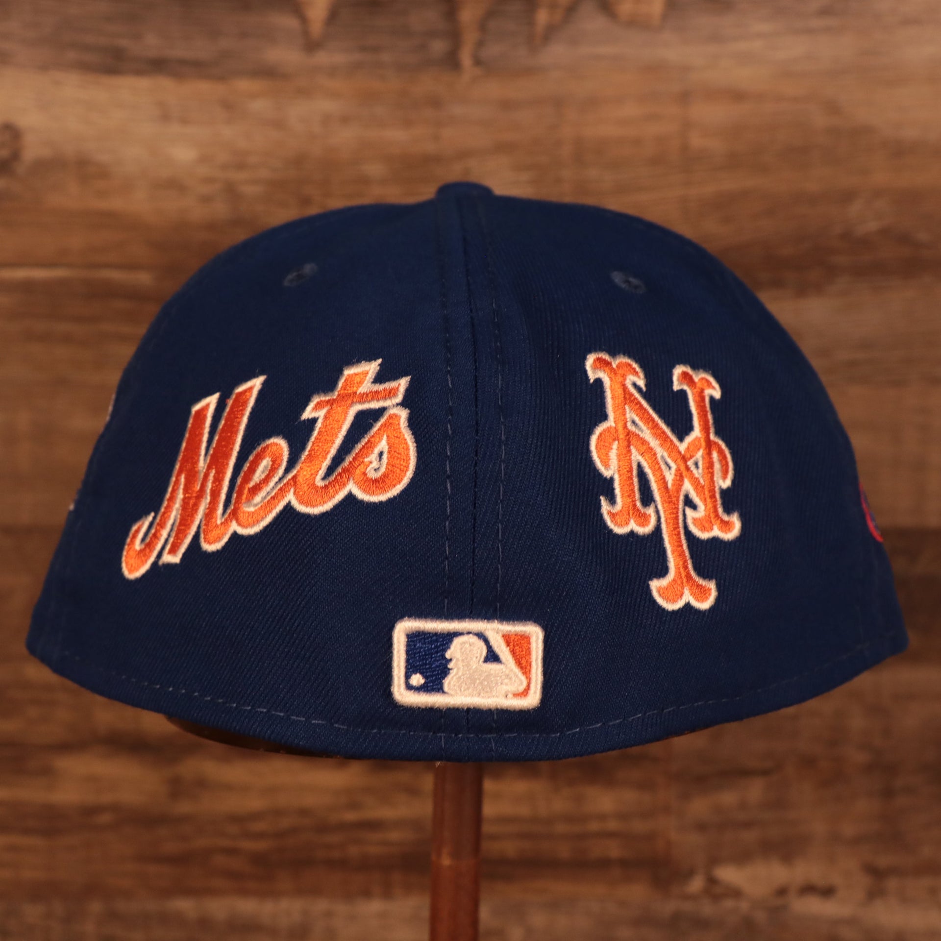 Back of the New York Mets "Patch Pride" All Over Gray Bottom Side Patch 59Fifty Fitted Cap
