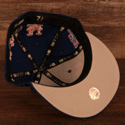 Interior of the New York Mets "Patch Pride" All Over Gray Bottom Side Patch 59Fifty Fitted Cap
