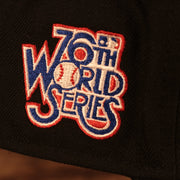 Close up of the 76th World Series side patch on the Pittsburgh Pirates "Patch Pride" All Over Gray Bottom Side Patch 59Fifty Fitted Cap