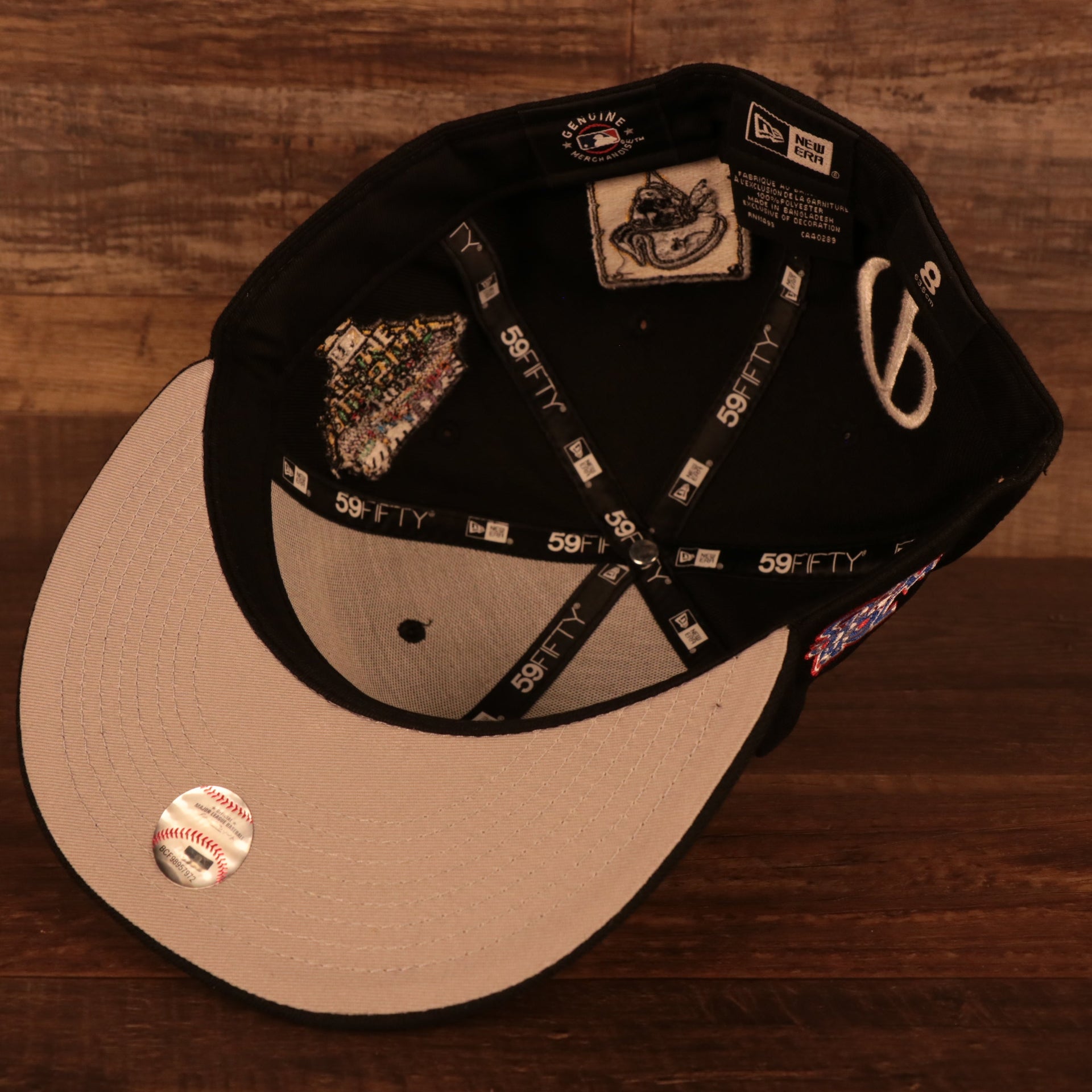 Gray under visor of the Pittsburgh Pirates "Patch Pride" All Over Gray Bottom Side Patch 59Fifty Fitted Cap