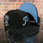 Philadelphia Phillies Cooperstown 1952 All Star Game Side Patch Black Corduroy Powder Blue Bottom 59Fifty Fitted Cap | Corduroy Fitted Pack