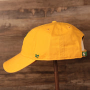 wearers left side of the Minnesota North Stars Yellow Adjustable Retro Dad Hat