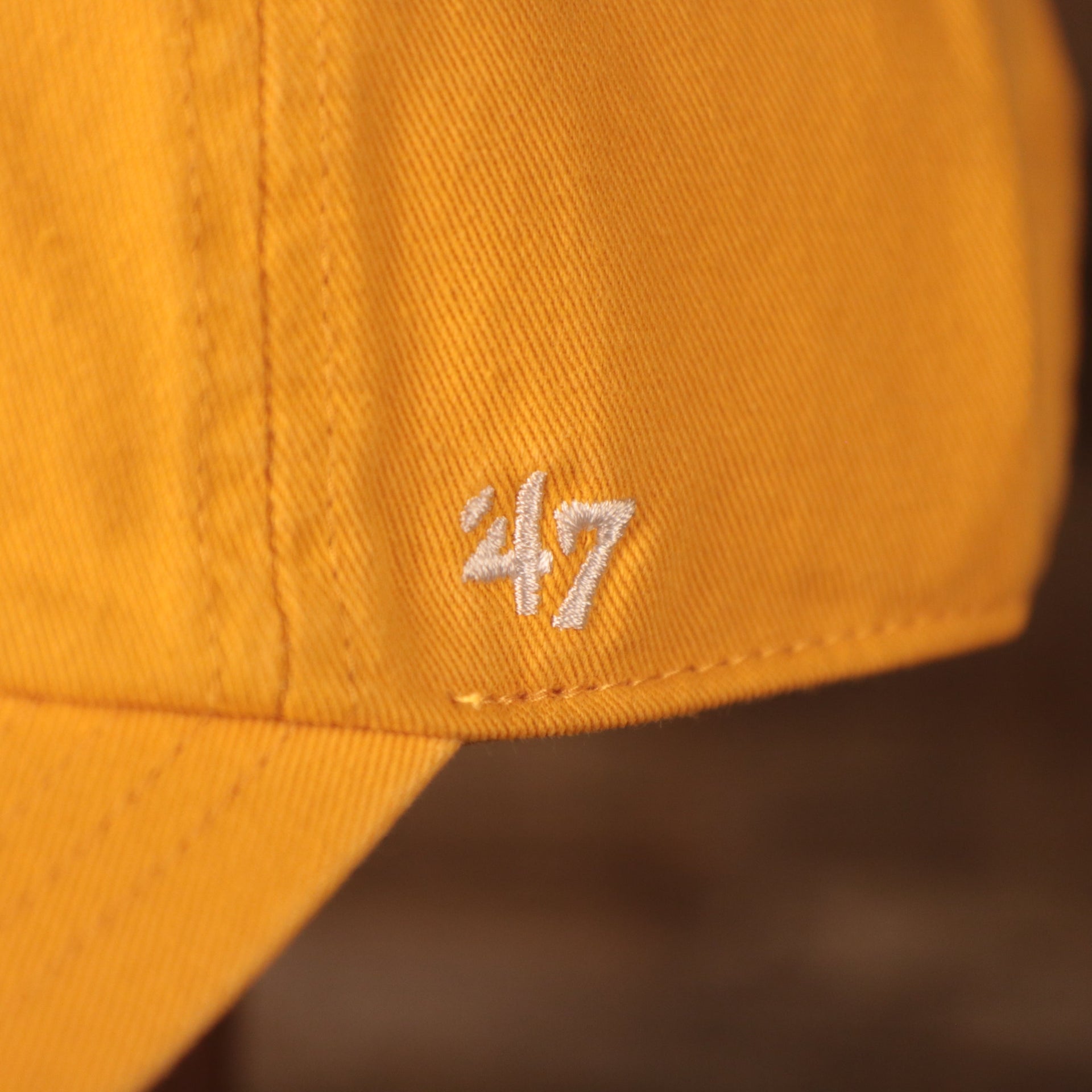 47 brand logo on the Kansas City Chiefs Yellow Adjustable Dad Hat