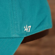 47 brand logo on the Charlotte Hornets Cyan Adjustable Dad Hat