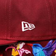 The New Era Logo on the Cooperstown Philadelphia Phillies Gray Bottom Bloom Spring Embroidery 59Fifty Fitted Cap | Maroon 59Fifty Cap