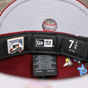 The Tags on the Cooperstown Philadelphia Phillies Gray Bottom Bloom Spring Embroidery 59Fifty Fitted Cap | Maroon 59Fifty Cap