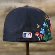 The backside of the New York Yankees Gray Bottom Bloom Spring Embroidery 59Fifty Fitted Cap | Navy Blue 59Fifty Cap