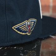 pelicans logo on the Pelicans 2020 NBA Draft Snapback Hat | New Orleans Pelicans NBA 2020 Draft Snap Hat