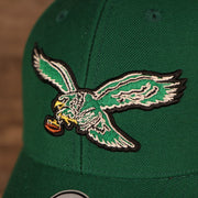 vintage bird logo Philadelphia Eagles Throwback Kelly Green Adjustable Dad Hat OSFM