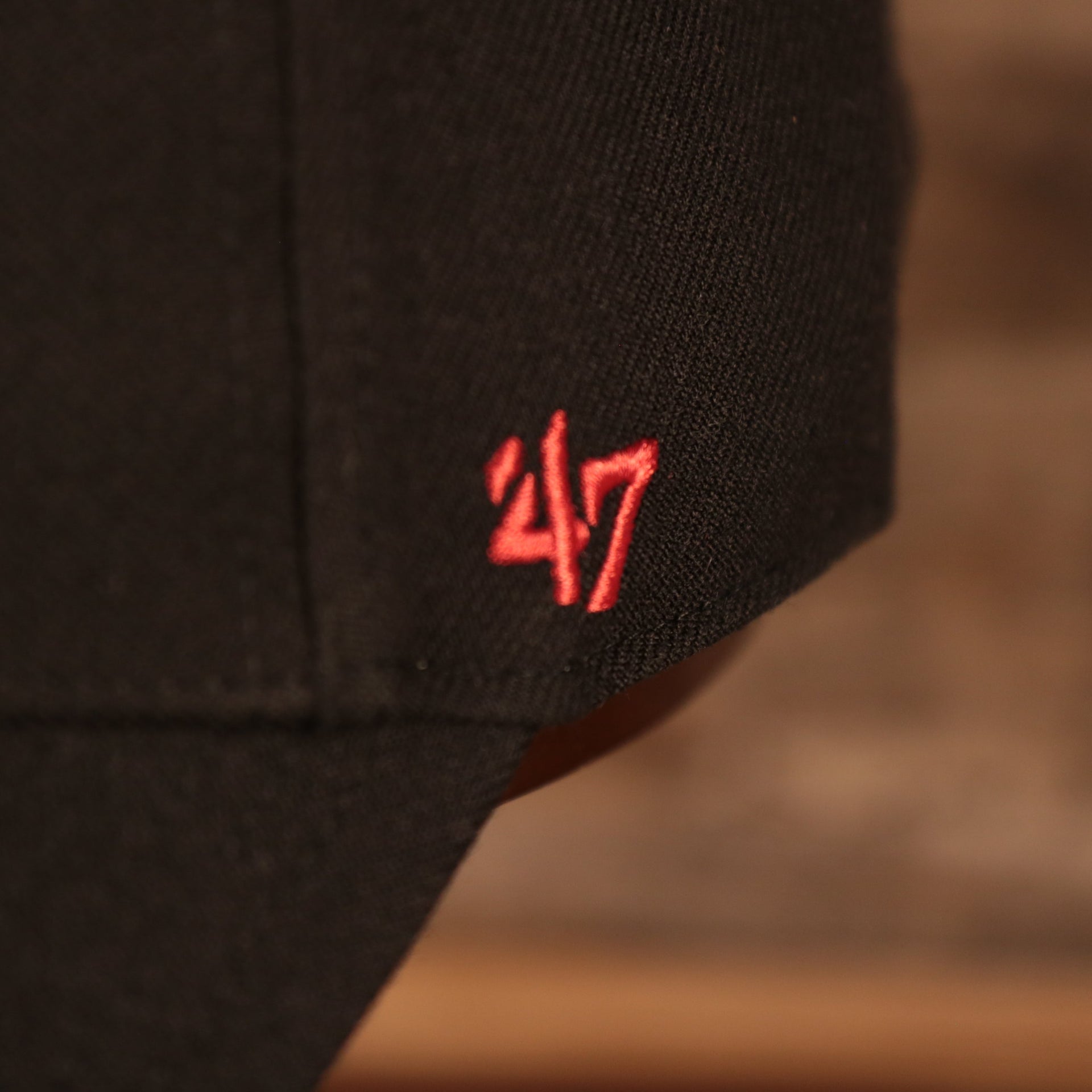 47 brand logo New Jersey Devils Black Adjustable Dad Hat