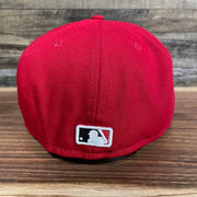 Back of the Cincinnati Reds "City Cluster" Side Patch Gray Bottom Red 59Fifty Fitted Cap
