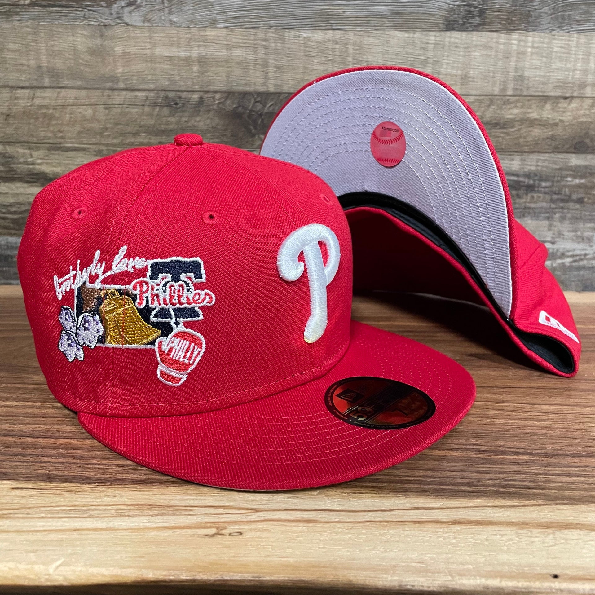 Philadelphia Phillies "City Cluster" Side Patch Gray Bottom Red 59Fifty Fitted Cap