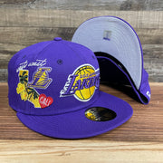 Los Angeles Lakers "City Cluster" Side Patch Gray Bottom Purple 59Fifty Fitted Cap